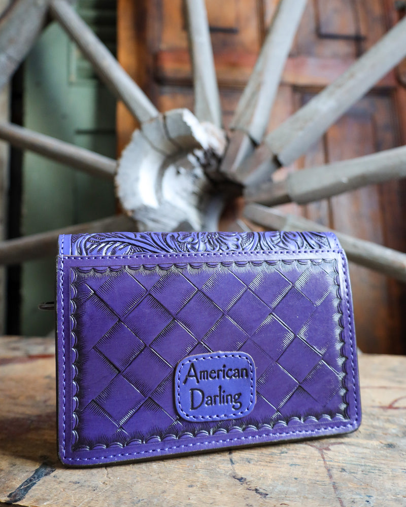 American Darling Tooled Purple Crossbody