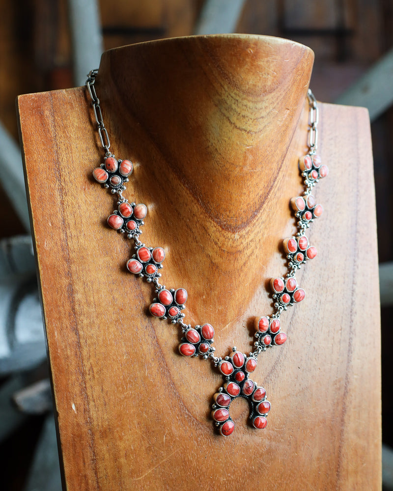 Federico Red Spiny Oyster Mini Squash Necklace 