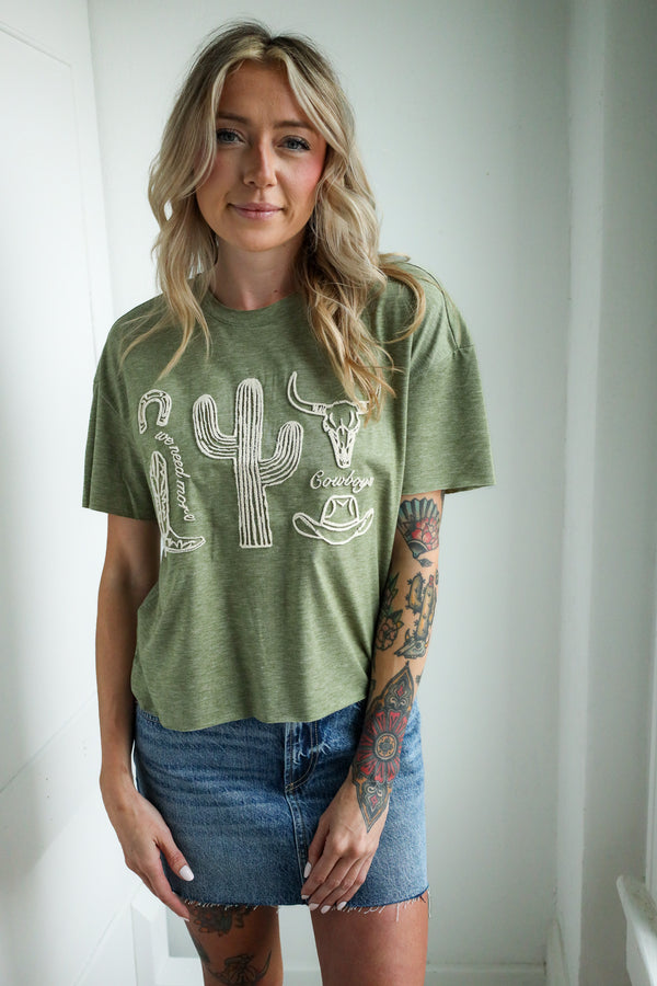 Howdy Hanny We Need More Cowboys Tee