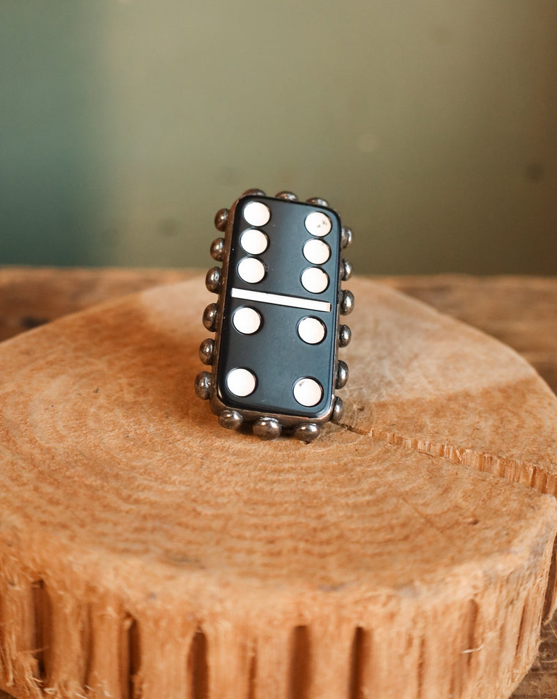 Black Domino Ring- Adjustable