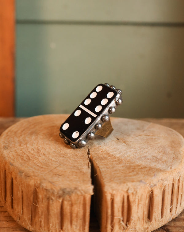 Black Domino Ring- Adjustable