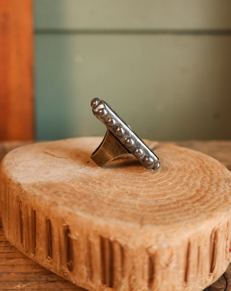 Black Domino Ring- Adjustable