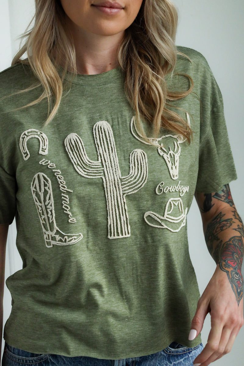 Howdy Hanny We Need More Cowboys Tee