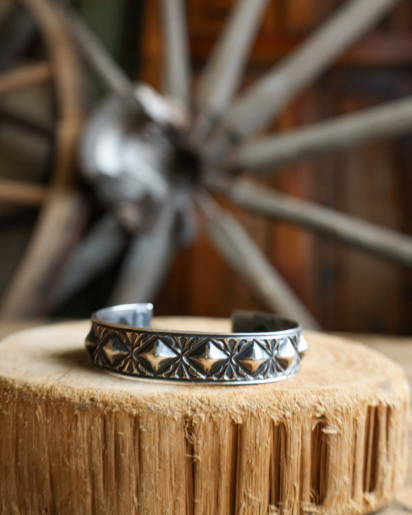 Silver Diamond Shapes Cuff