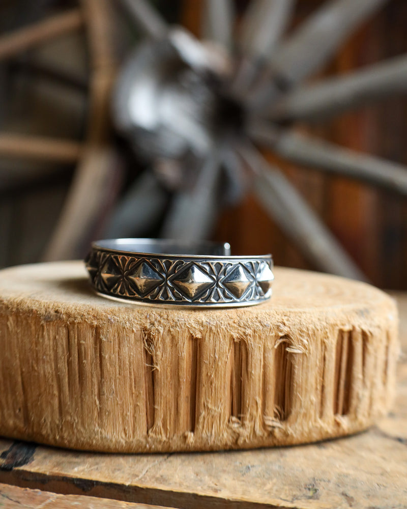 Silver Diamond Shapes Cuff