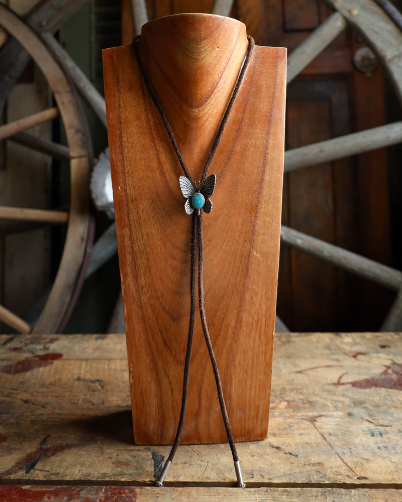 LOVE TOKENS BUTTERFLY WITH TURQUOISE BOLO TIE