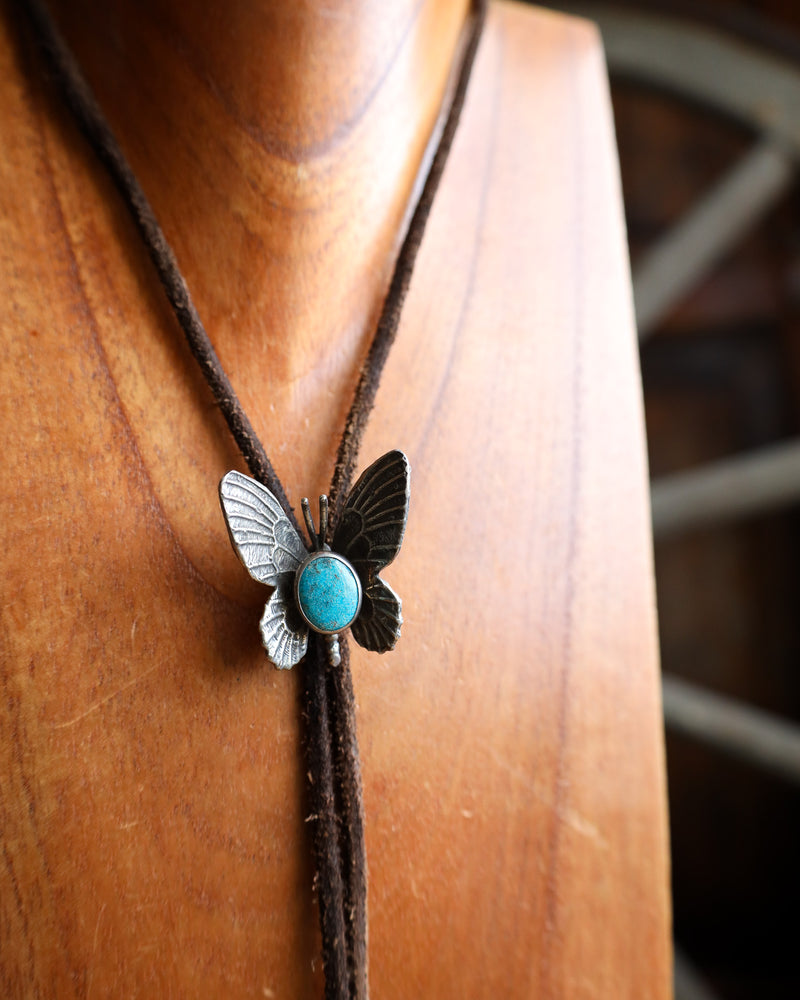 LOVE TOKENS BUTTERFLY WITH TURQUOISE BOLO TIE