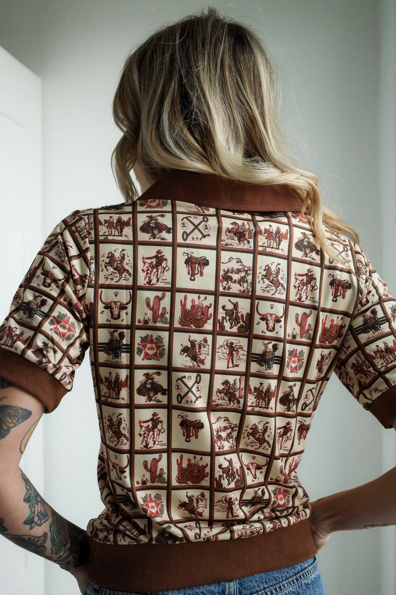Howdy Hanny Western Check Polo 