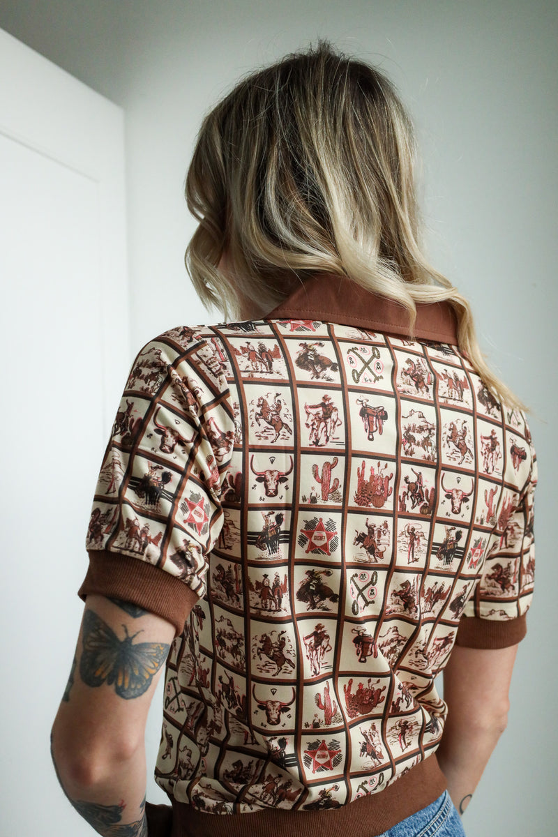 Howdy Hanny Western Check Polo 