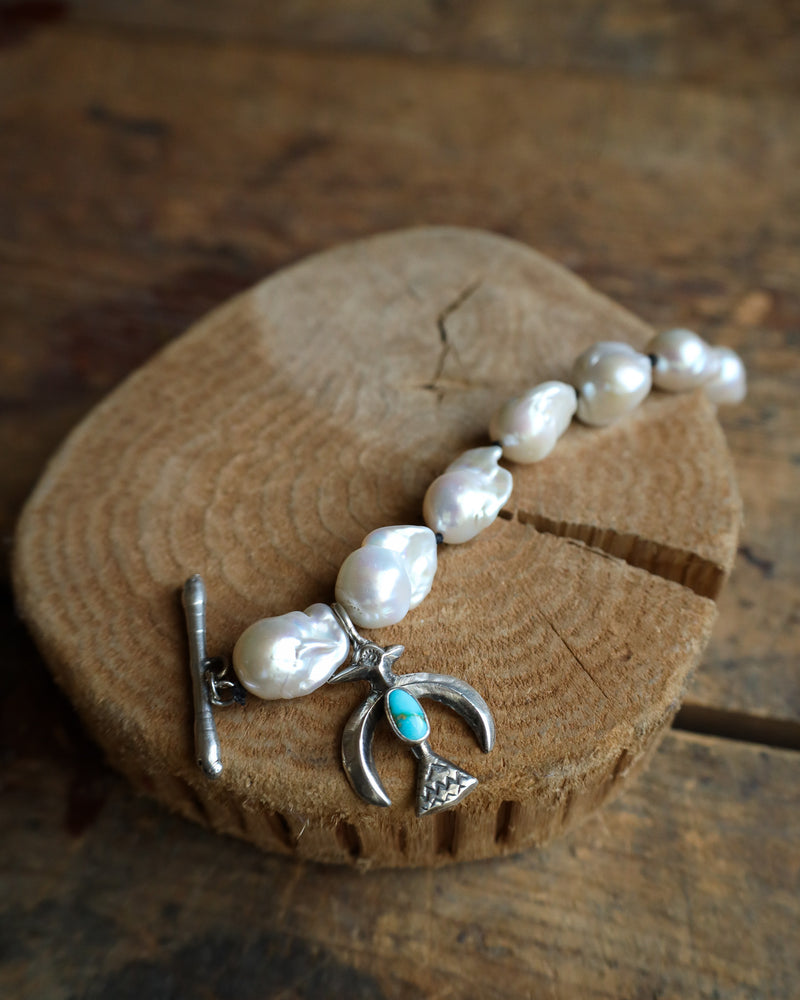 Love Tokens Baroques Thunderbird and Turquoise Bracelet