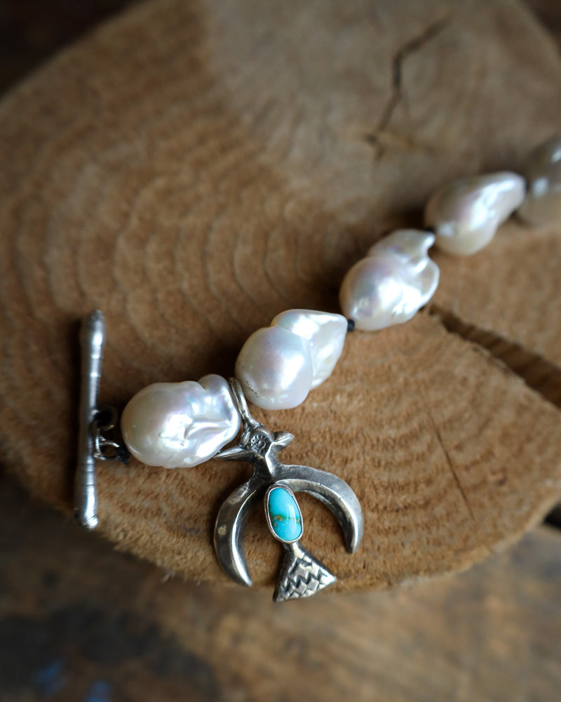 Love Tokens Baroques Thunderbird and Turquoise Bracelet