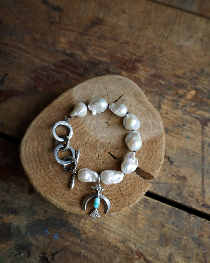 Love Tokens Baroques Thunderbird and Turquoise Bracelet