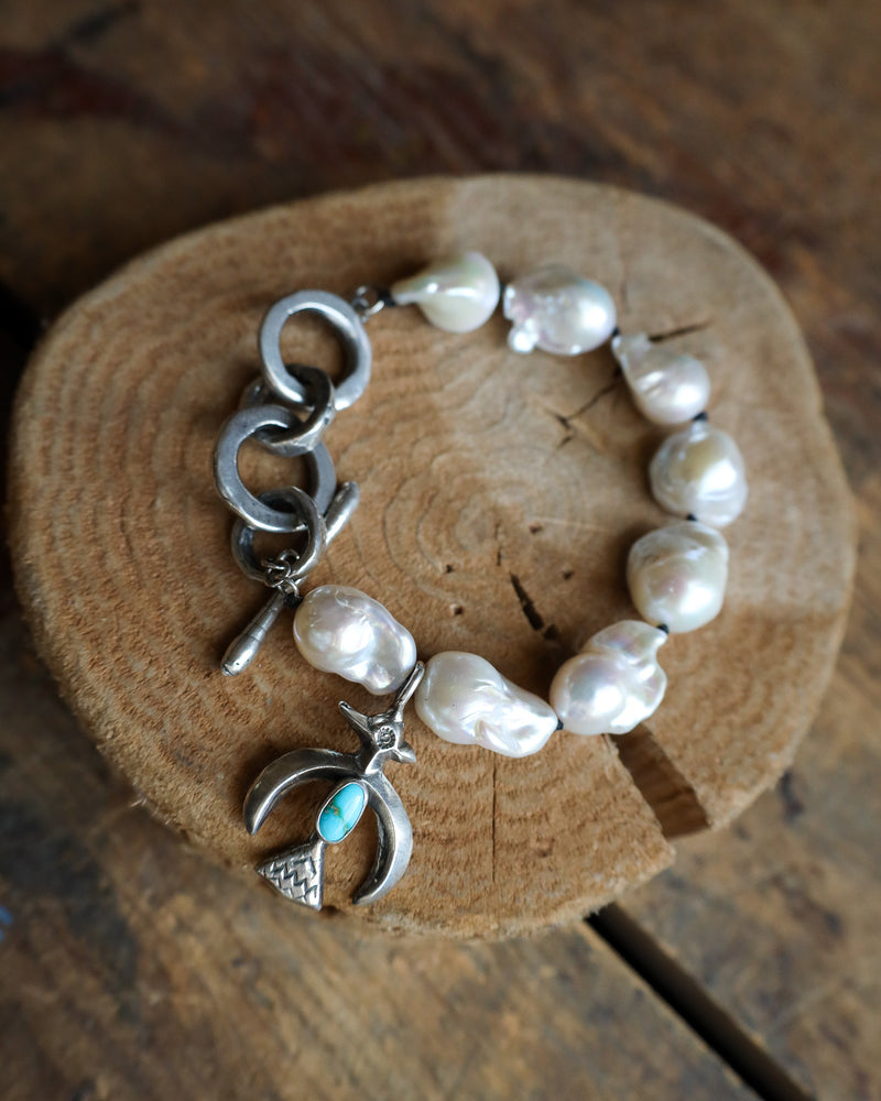 Love Tokens Baroques Thunderbird and Turquoise Bracelet