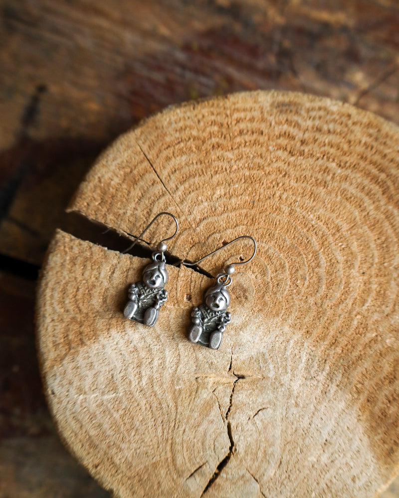 Vintage Native Doll Silver Earring