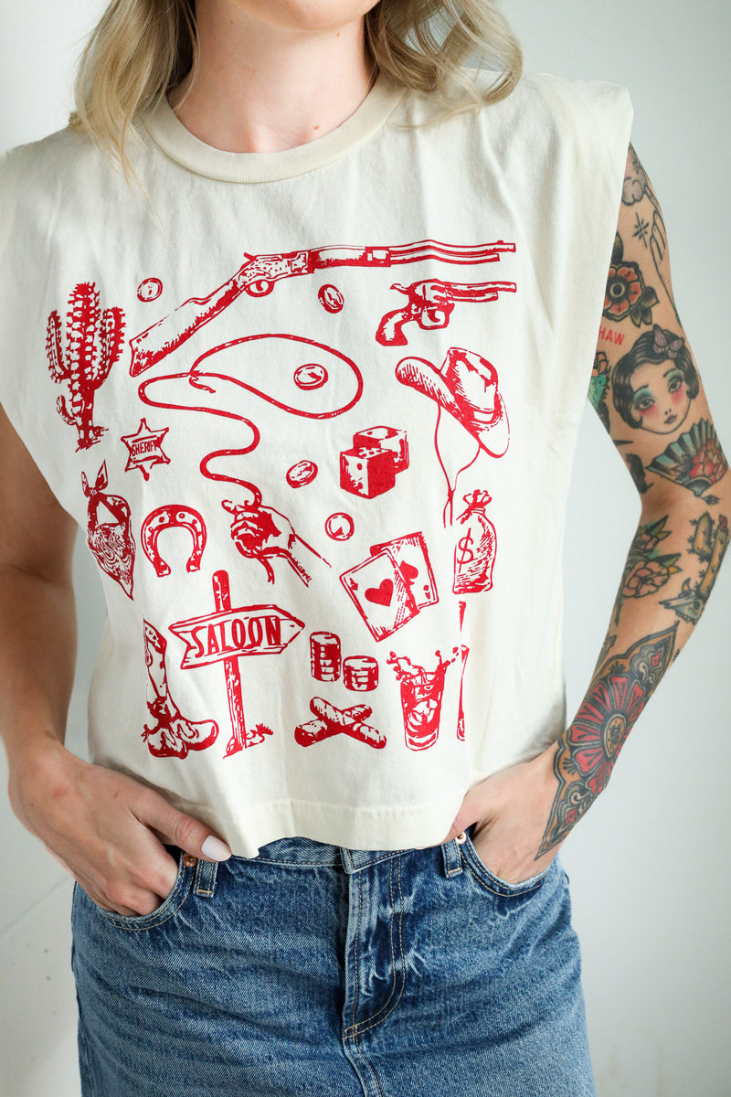 Howdy Hanny Saloon Things Muscle Tee 