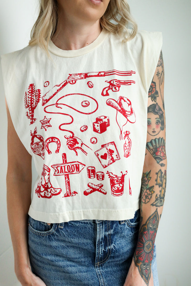 Howdy Hanny Saloon Things Muscle Tee 