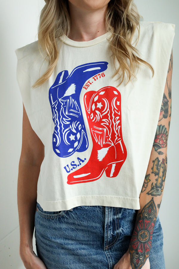 Howdy Hanny USA 1776 Boots Tee 