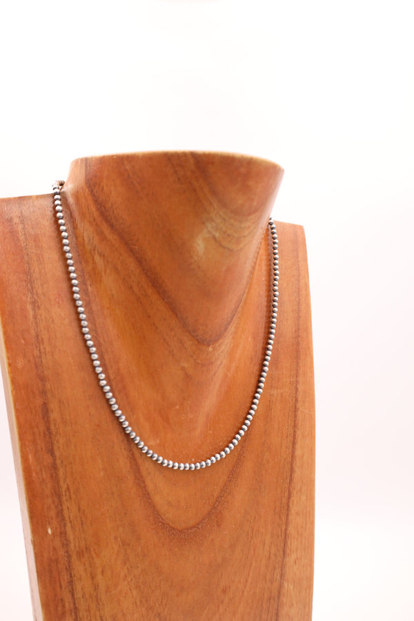 Sterling Silver Navajo Pearl 18" 3MM Necklace