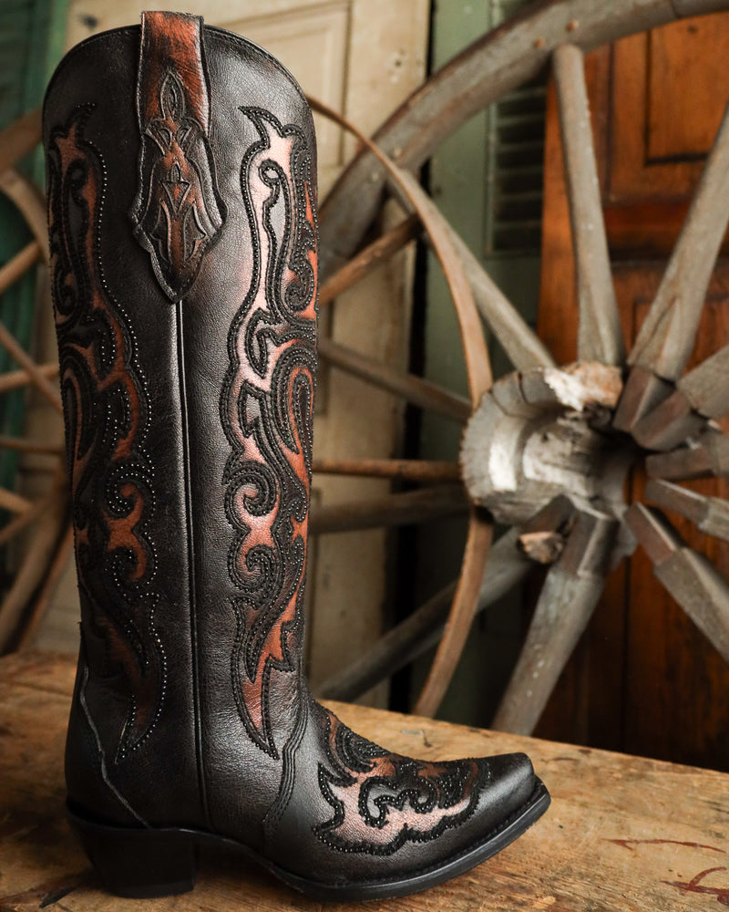 Corral Women's Tall Top Embroidery With Crystals 16" Boot 