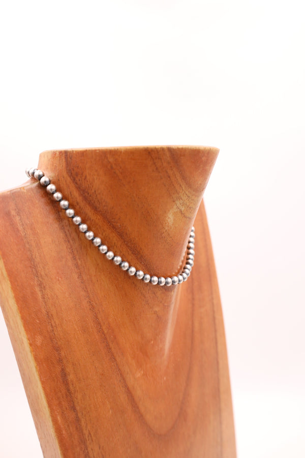 Sterling Silver Navajo Pearl 14" 5MM Necklace