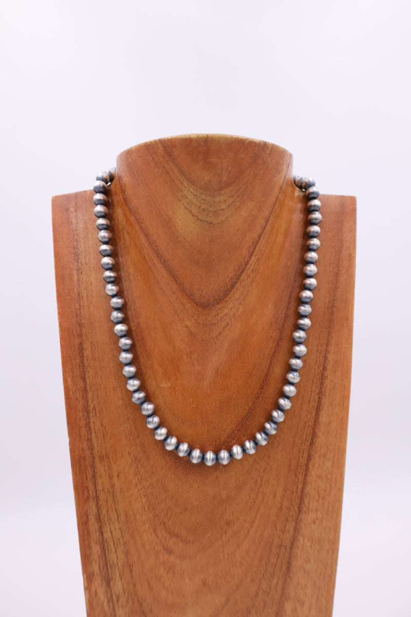 Sterling Silver Navajo Pearl 20" 8MM Necklace