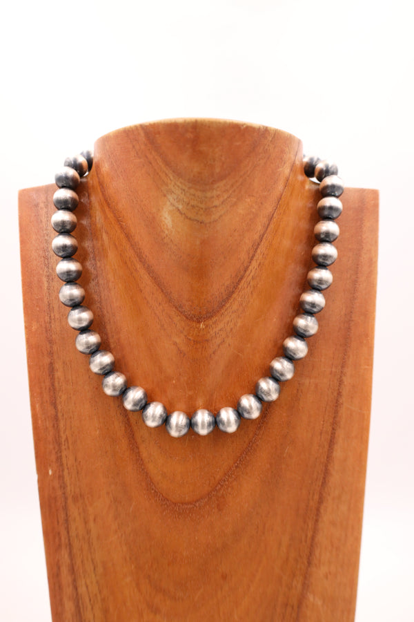 Sterling Silver Navajo Pearl 18" 12MM Necklace