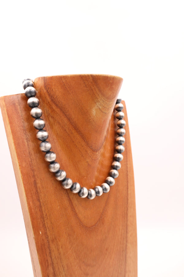 Sterling Silver Navajo Pearl 18" 12MM Necklace