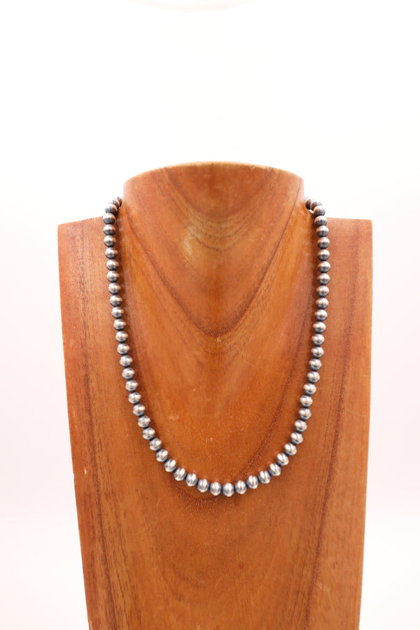 Sterling Silver Navajo Pearl 20" 7MM Necklace