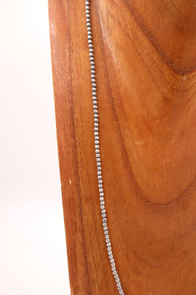 Sterling Silver Navajo Pearl 28" 3MM Necklace