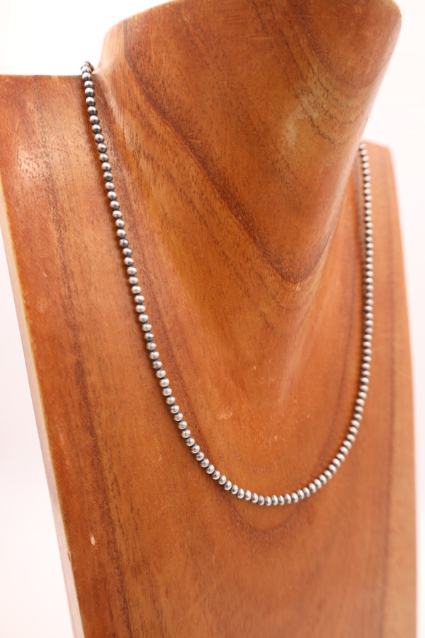 Sterling Silver Navajo Pearl 20" 3MM Necklace
