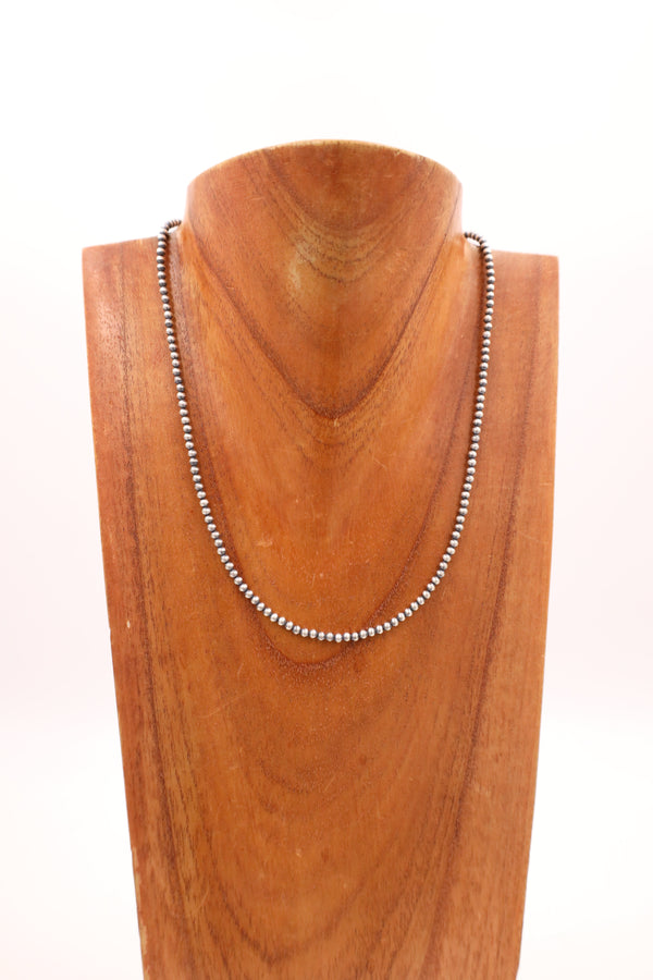 Sterling Silver Navajo Pearl 20" 3MM Necklace