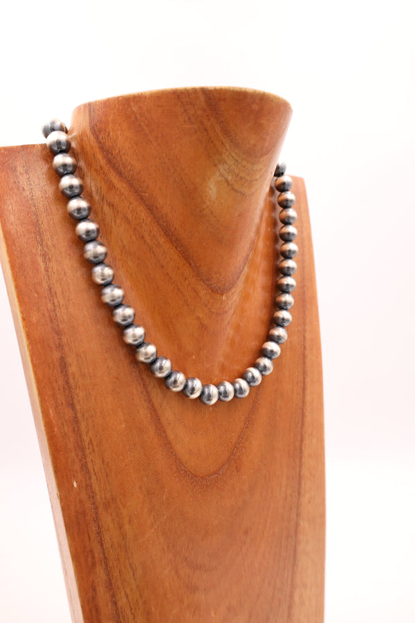 Sterling Silver Navajo Pearl 18" 10MM Necklace