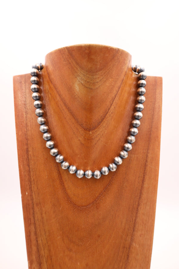 Sterling Silver Navajo Pearl 18" 10MM Necklace