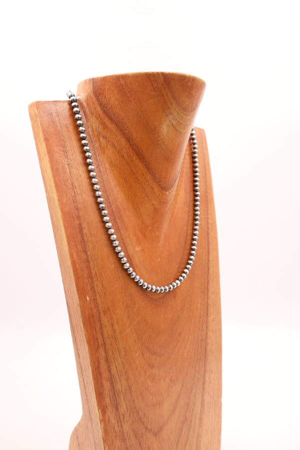Sterling Silver Navajo Pearl 20" 5MM Necklace