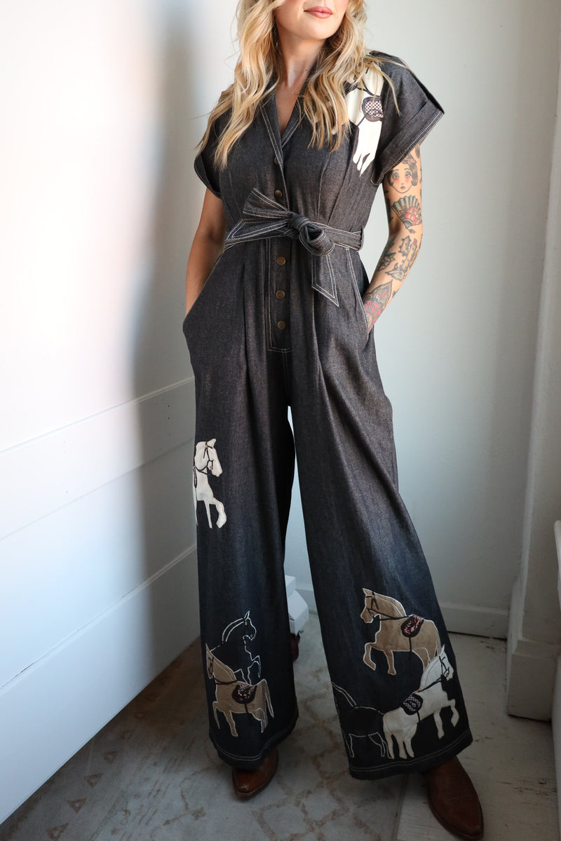 Ranna Gill Phoenix Collared Horse Jumpsuit 
