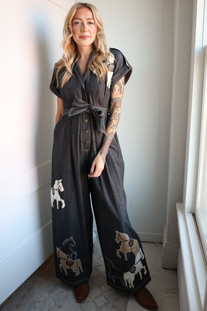 Ranna Gill Phoenix Collared Horse Jumpsuit 