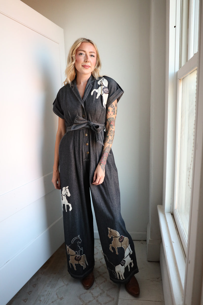 Ranna Gill Phoenix Collared Horse Jumpsuit 