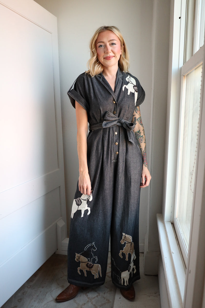 Ranna Gill Phoenix Collared Horse Jumpsuit 