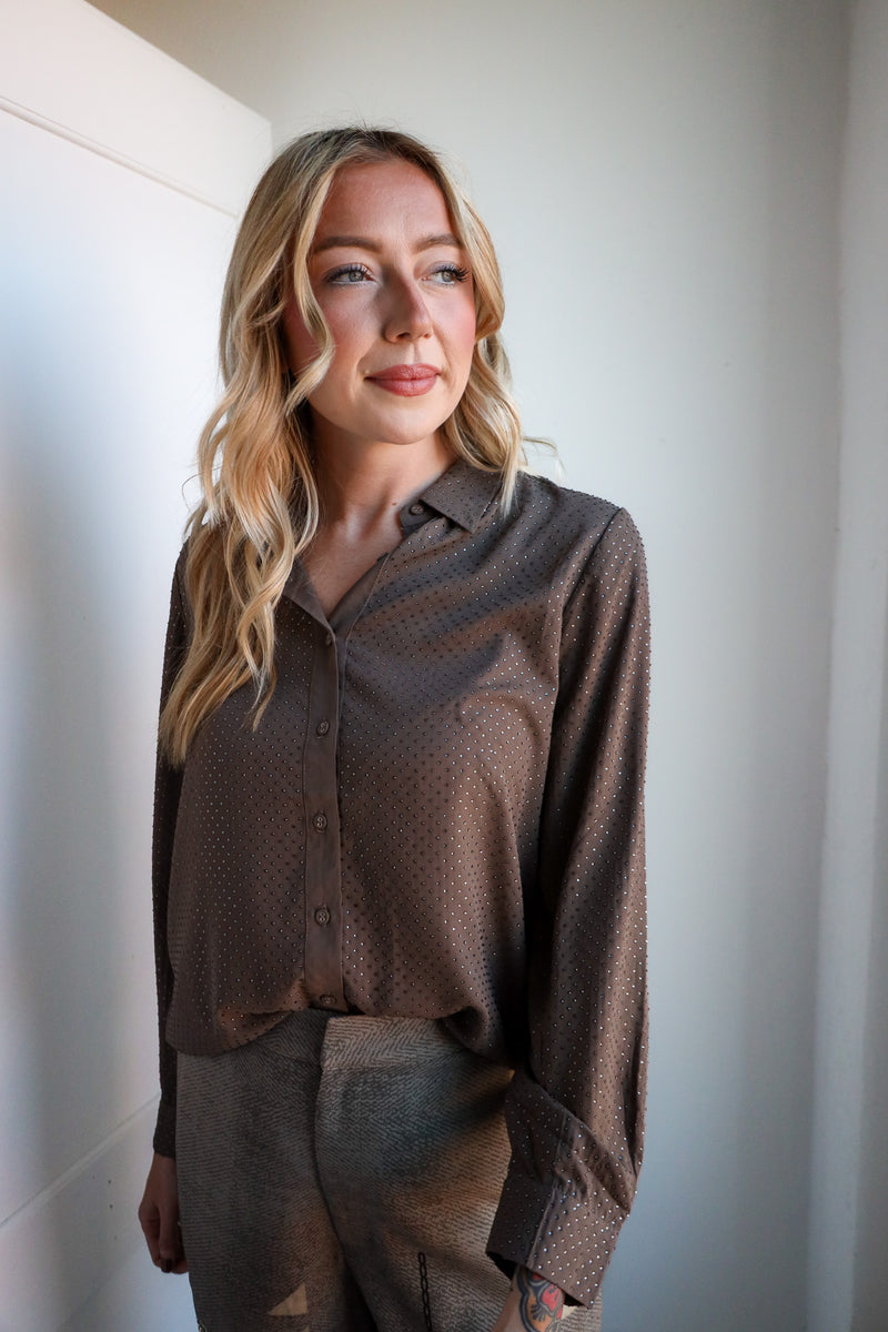 Ranna Gill Niam Button-down Embellishment Blouse 