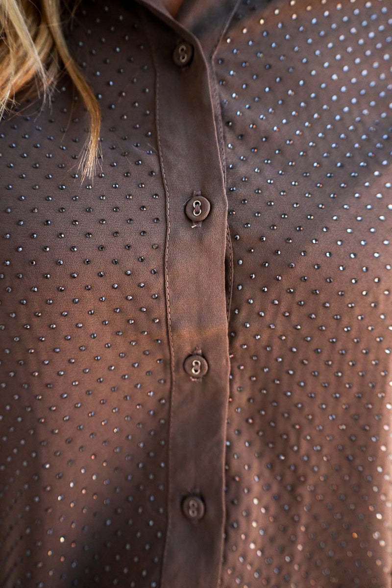 Ranna Gill Niam Button-down Embellishment Blouse 