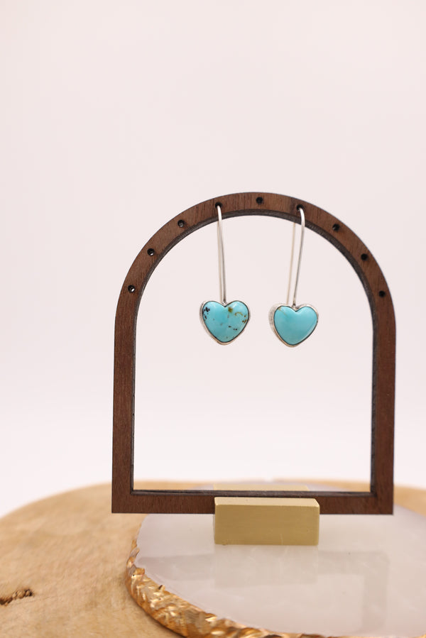Heart shape turquoise earrings