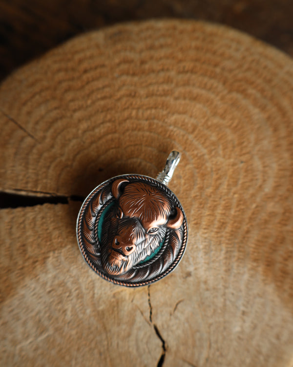 Coreen Cordova Buffalo Head Pendant