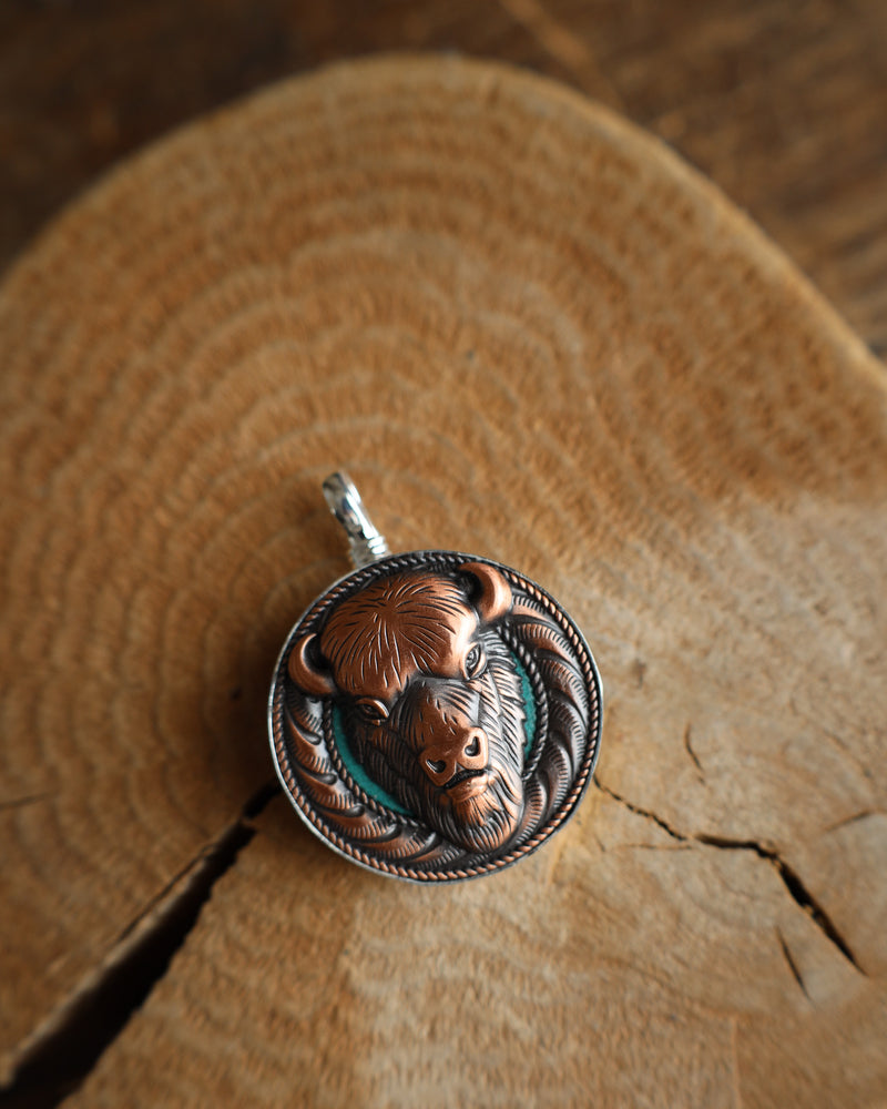 Coreen Cordova Buffalo Head Pendant