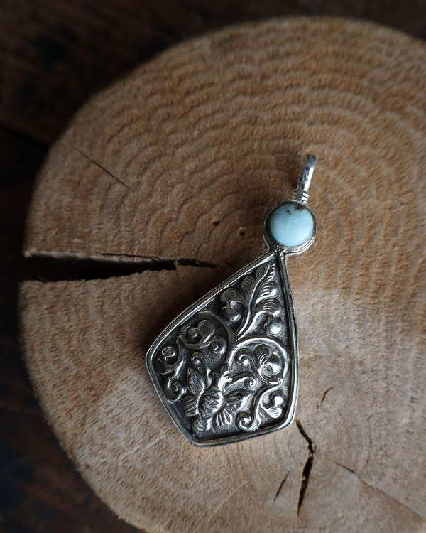 Coreen Cordova Silver With Blue Stone Pendant