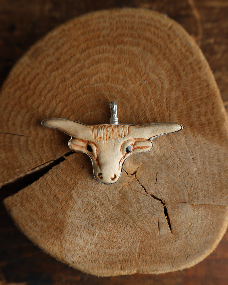 Coreen Cordova Longhorn Head Pendant 