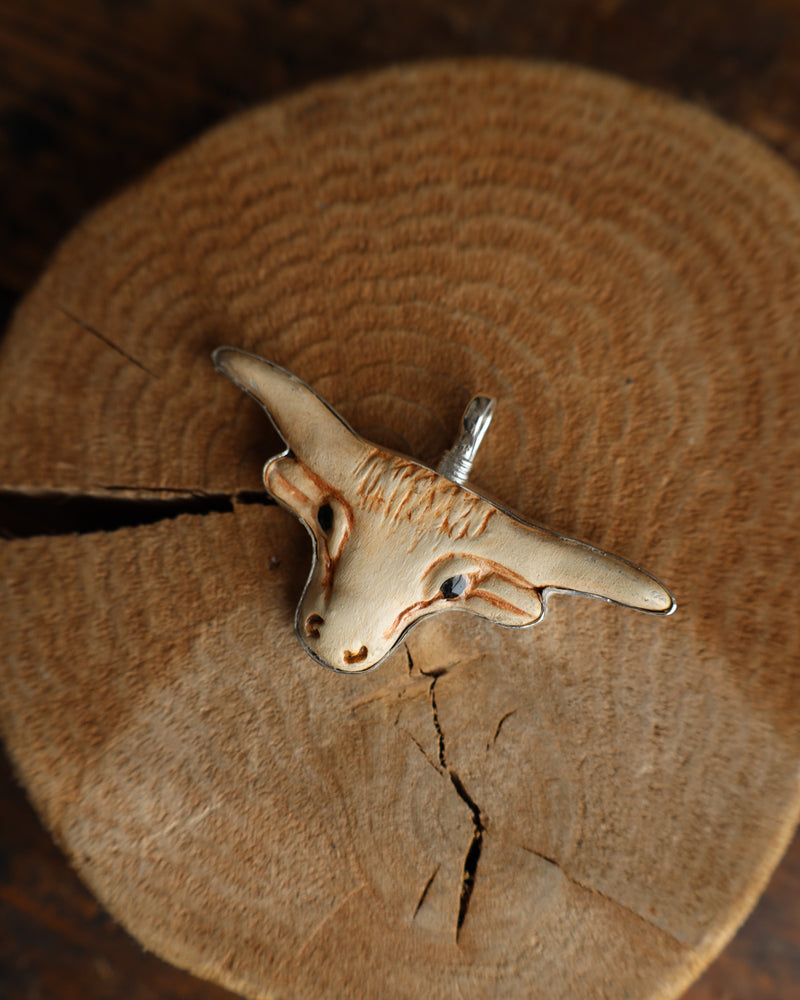 Coreen Cordova Longhorn Head Pendant 