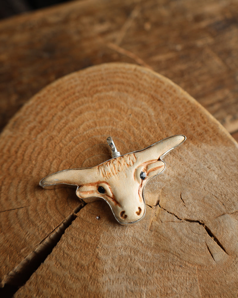 Coreen Cordova Longhorn Head Pendant 