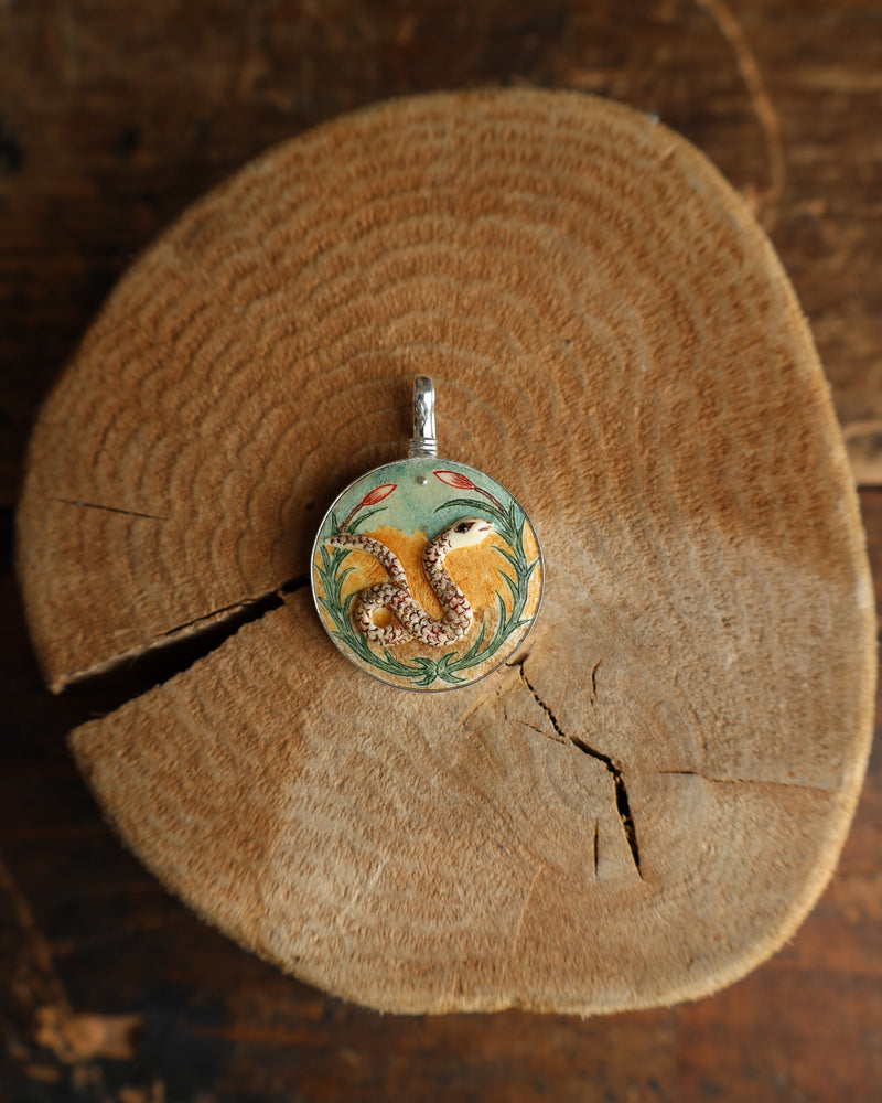 Coreen Cordova Snake Carved Bone Multi Pendant 