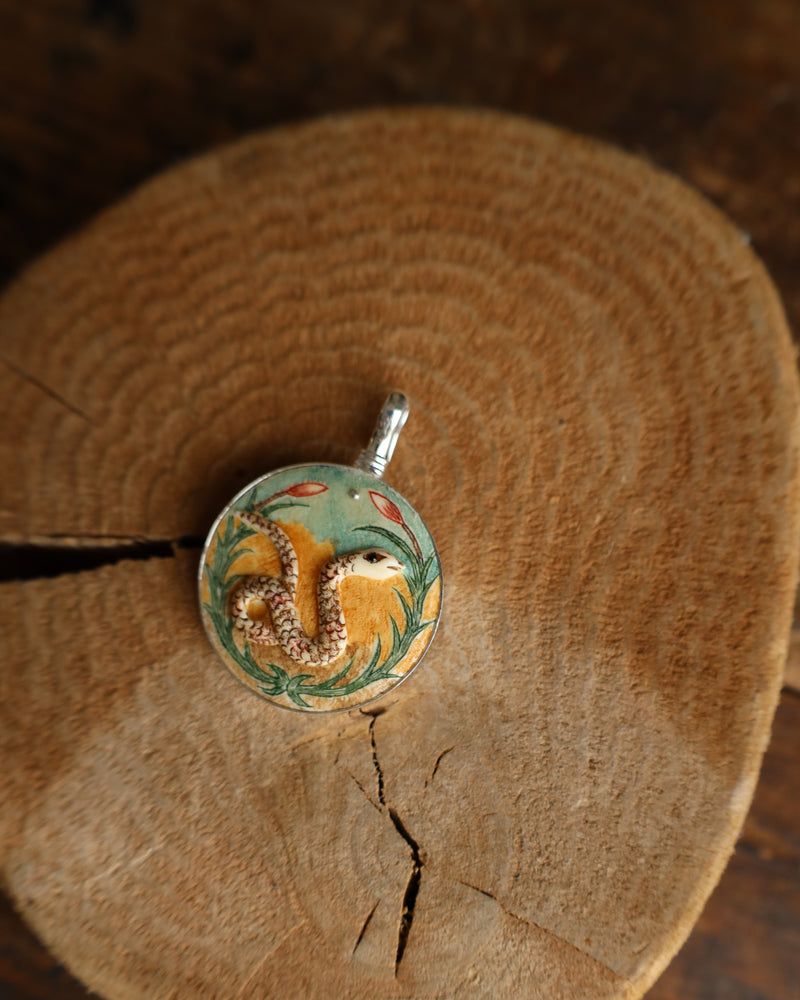 Coreen Cordova Snake Carved Bone Multi Pendant 