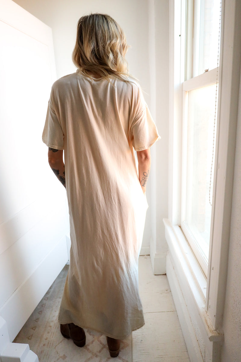 I Love Linen Western Blocks Tee Dress 